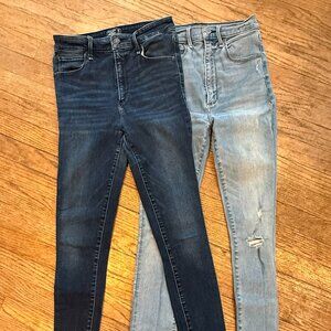 Ultra High-Rise A&F Skinny Jeans Bundle  | Size 2R/26W (2 items)